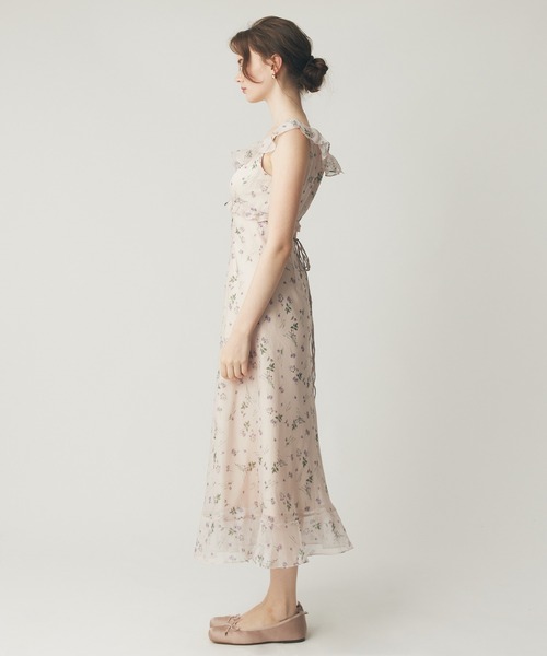 DEICY(デイシー)の「シアーシフォンフラワーワンピース(ワンピース・レディース・ピンク/アイボリー・1/0)」の5枚目の写真