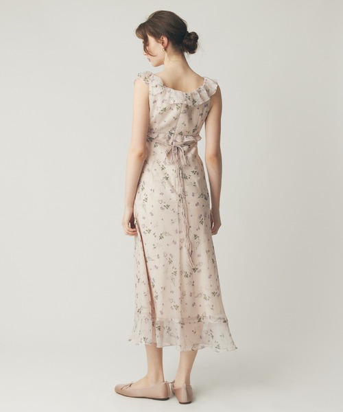 DEICY(デイシー)の「シアーシフォンフラワーワンピース(ワンピース・レディース・ピンク/アイボリー・1/0)」の6枚目の写真