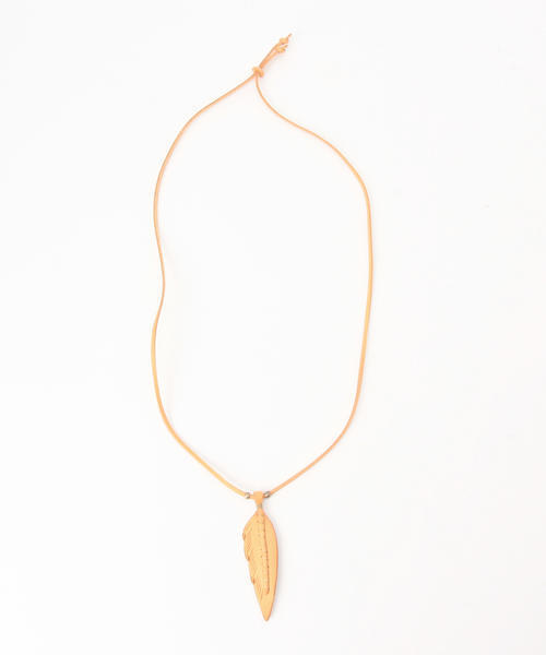MOTO フェザートップ ネックレスチェーン FT-04R , FEATHER PENDANT , LARGE , RIGHT / プレーン大