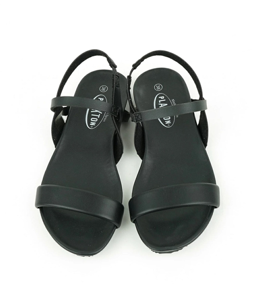 Rouge vif（ルージュヴィフ）の「【PLAKTON/プラクトン】フラットサンダル（サンダル・レディース・ブラック・36/37/38/35）」の3枚目の写真