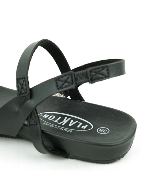 Rouge vif（ルージュヴィフ）の「【PLAKTON/プラクトン】フラットサンダル（サンダル・レディース・ブラック・36/37/38/35）」の4枚目の写真