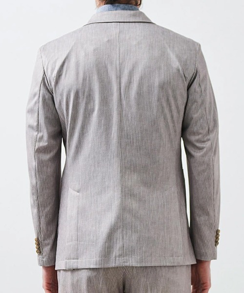 g-stage（ジーステージ）の「ストレッチテーラードジャケット ジャージ ドライ メッシュプリント（セットアップ・メンズ・ネイビー系/ブラウン系/ベージュ/ブラウン/サックスブルー系・44/46/48/50）」の18枚目の写真