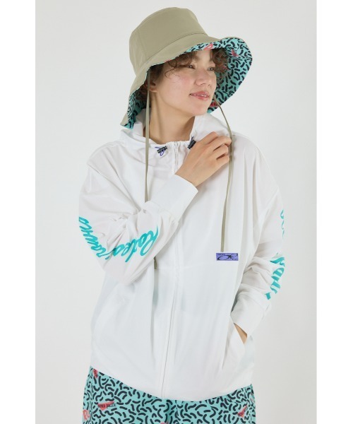 RODEO CROWNS WIDE BOWL（ロデオクラウンズワイドボウル）の「(OP)ラッシュガード ジップパーカー（パーカー・レディース・ライトカーキ/ブラック/オフホワイト/ブラック系その他・FREE）」の12枚目の写真