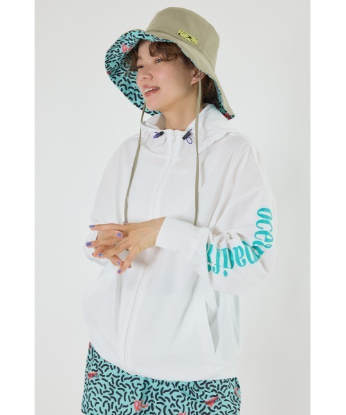 RODEO CROWNS WIDE BOWL（ロデオクラウンズワイドボウル）の「(OP)ラッシュガード ジップパーカー（パーカー・レディース・ライトカーキ/ブラック/オフホワイト/ブラック系その他・FREE）」の11枚目の写真