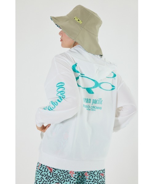 RODEO CROWNS WIDE BOWL（ロデオクラウンズワイドボウル）の「(OP)ラッシュガード ジップパーカー（パーカー・レディース・ライトカーキ/ブラック/オフホワイト/ブラック系その他・FREE）」の9枚目の写真