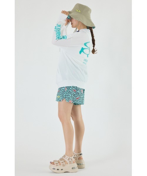 RODEO CROWNS WIDE BOWL（ロデオクラウンズワイドボウル）の「(OP)ラッシュガード ジップパーカー（パーカー・レディース・ライトカーキ/ブラック/オフホワイト/ブラック系その他・FREE）」の7枚目の写真