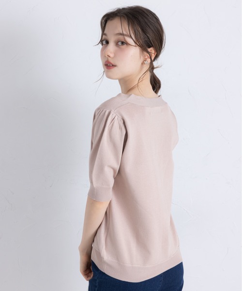 tocco closet(トッコ クローゼット)の「パール釦ストーン付きニットカーディガン(カーディガン/ボレロ・レディース・ピンク/ラベンダー/オフホワイト・M)」の17枚目の写真
