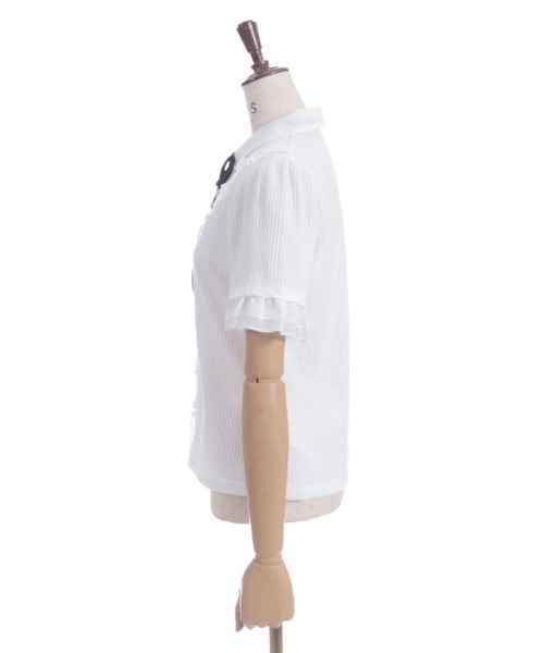 axes femme（アクシーズファム）の「襟付きブロッキングリブプルオーバー（Tシャツ/カットソー・レディース・ブラック/ホワイト/ブラウン・FREE）」の8枚目の写真