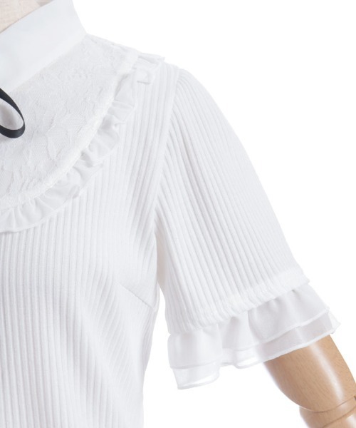 axes femme（アクシーズファム）の「襟付きブロッキングリブプルオーバー（Tシャツ/カットソー・レディース・ブラック/ホワイト/ブラウン・FREE）」の13枚目の写真