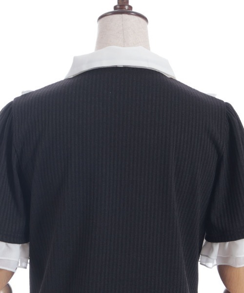 axes femme（アクシーズファム）の「襟付きブロッキングリブプルオーバー（Tシャツ/カットソー・レディース・ブラック/ホワイト/ブラウン・FREE）」の20枚目の写真