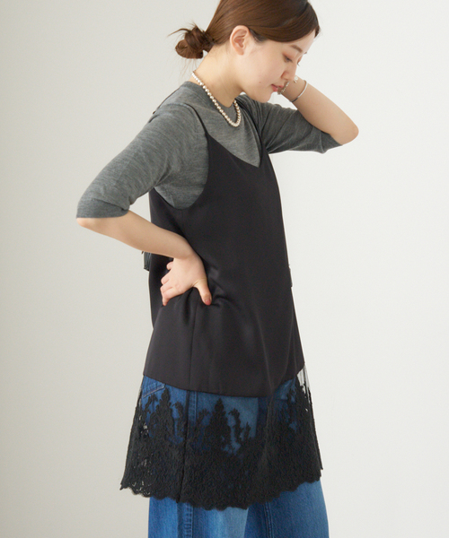 IENA（イエナ）の「Satinレース キャミソールワンピース（ワンピース