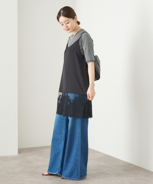 IENA（イエナ）の「Satinレース キャミソールワンピース（ワンピース