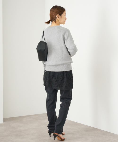 【2025AW】IENA サテンレース キャミソールワンピース 黒 追加2》Satinレース キャミソールワンピース（ワンピース）｜IENA