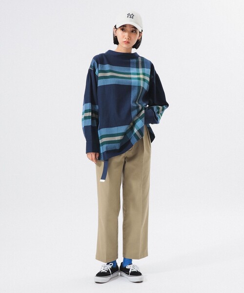 BEAMS BOY（ビームスボーイ）の「【2/5再値下げ】ビッグ タータン バスク シャツ（シャツ/ブラウス・レディース・ネイビー/オレンジ/ダークグリーン・ONE SIZE）」の12枚目の写真