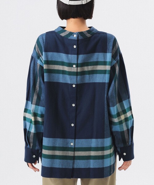 BEAMS BOY（ビームスボーイ）の「【2/5再値下げ】ビッグ タータン バスク シャツ（シャツ/ブラウス・レディース・ネイビー/オレンジ/ダークグリーン・ONE SIZE）」の18枚目の写真