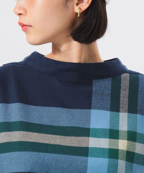 BEAMS BOY（ビームスボーイ）の「【2/5再値下げ】ビッグ タータン バスク シャツ（シャツ/ブラウス・レディース・ネイビー/オレンジ/ダークグリーン・ONE SIZE）」の19枚目の写真