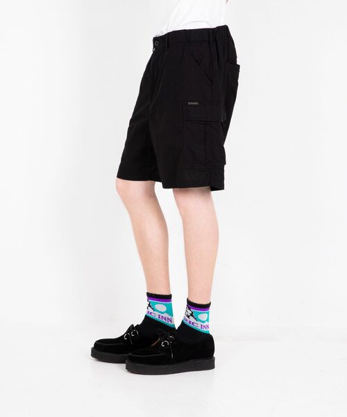 【レア美品】ヒステリックグラマー クロップド丈カーゴパンツ ブラック XS カーゴショーツ（カーゴパンツ）｜HYSTERIC GLAMOUR