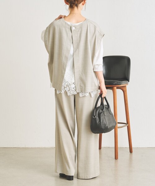 BEARDSLEY(ビアズリー)の「マルチウエストリブパンツ《7サイズ展開》【セットアップ】(その他パンツ・レディース・ライトグレー/インディゴブルー/ベージュ/ブラック・1/2/0/TM/3/PM/00)」の17枚目の写真