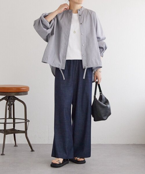 BEARDSLEY(ビアズリー)の「マルチウエストリブパンツ(その他パンツ・レディース・ライトグレー/インディゴブルー/ベージュ/ブラック・1/2/0/TM/3/PM)」の5枚目の写真