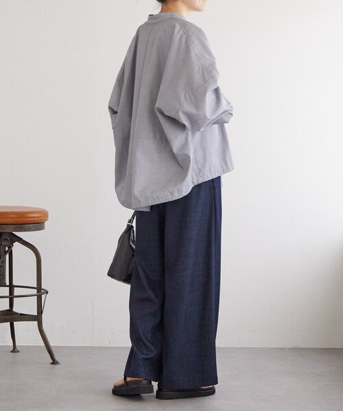 BEARDSLEY(ビアズリー)の「マルチウエストリブパンツ(その他パンツ・レディース・ライトグレー/インディゴブルー/ベージュ/ブラック・1/2/0/TM/3/PM)」の6枚目の写真