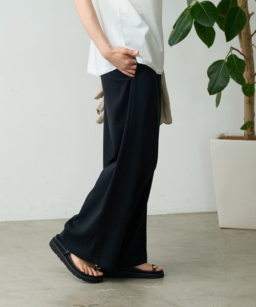 BEARDSLEY(ビアズリー)の「マルチウエストリブパンツ(その他パンツ・レディース・ライトグレー/インディゴブルー/ベージュ/ブラック・1/2/0/TM/3/PM)」の14枚目の写真