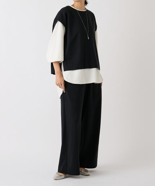 BEARDSLEY(ビアズリー)の「マルチウエストリブパンツ(その他パンツ・レディース・ライトグレー/インディゴブルー/ベージュ/ブラック・1/2/0/TM/3/PM)」の19枚目の写真