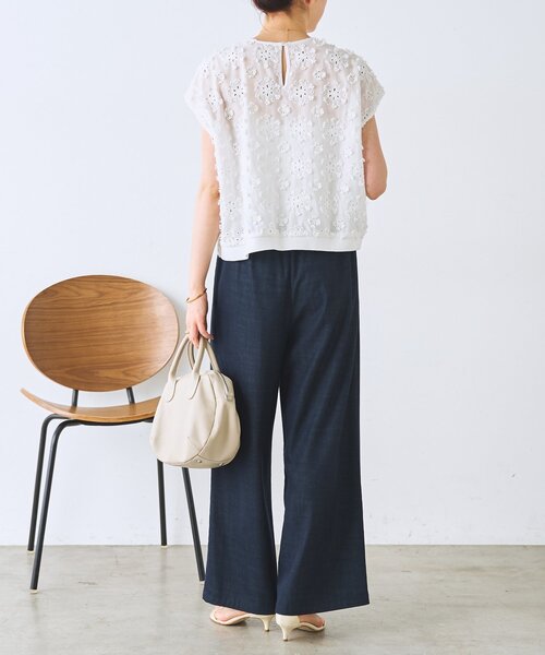 BEARDSLEY(ビアズリー)の「マルチウエストリブパンツ《7サイズ展開》【セットアップ】(その他パンツ・レディース・ライトグレー/インディゴブルー/ベージュ/ブラック・1/2/0/TM/3/PM/00)」の16枚目の写真