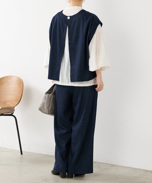 BEARDSLEY(ビアズリー)の「マルチウエストリブパンツ《7サイズ展開》【セットアップ】(その他パンツ・レディース・ライトグレー/インディゴブルー/ベージュ/ブラック・1/2/0/TM/3/PM/00)」の21枚目の写真