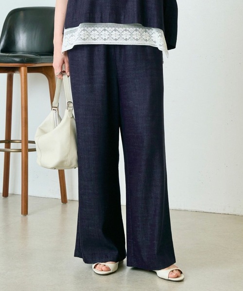 BEARDSLEY(ビアズリー)の「マルチウエストリブパンツ《7サイズ展開》【セットアップ】(その他パンツ・レディース・ライトグレー/インディゴブルー/ベージュ/ブラック・1/2/0/TM/3/PM/00)」の5枚目の写真