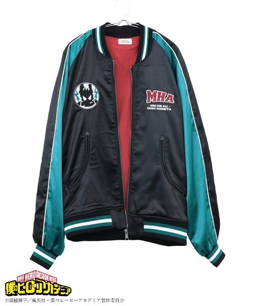 RUGGEDWORKS(ラゲッドワークス)の「【僕のヒーローアカデミア】緑谷出久 スカジャン(スカジャン・メンズ・ブラック・L/M/LL)」の12枚目の写真