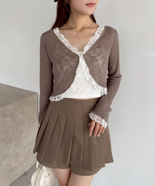 one after another NICE CLAUP(ワンアフターアナザーナイスクラップ)の「レイヤードプリーツスカパン(その他パンツ・レディース・モカ/杢グレー/ブラック/アイボリー・MEDIUM/SMALL)」の17枚目の写真