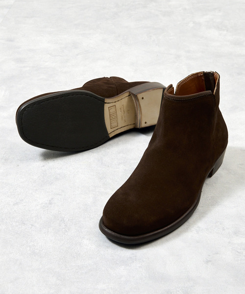 EARLE アール / Ex.Back zip short boots 別注スエードバックジップ