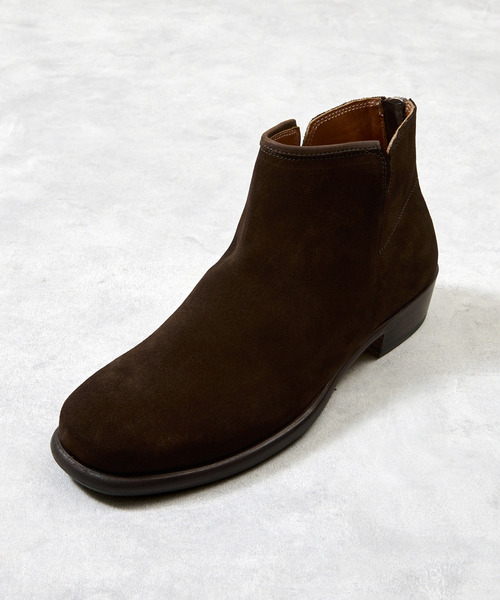 EARLE(アール)の「EARLE アール / Ex.Back zip short boots 別注スエードバックジップブーツ / ER2202-A(ブーツ・メンズ・ダークブラウン・40/41/42/43)」の6枚目の写真