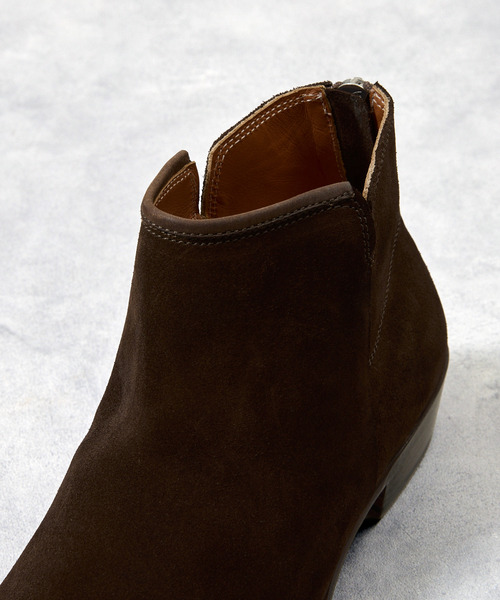 EARLE(アール)の「EARLE アール / Ex.Back zip short boots 別注スエードバックジップブーツ / ER2202-A(ブーツ・メンズ・ダークブラウン・40/41/42/43)」の8枚目の写真