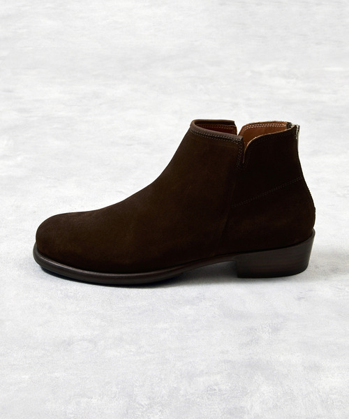 EARLE(アール)の「EARLE アール / Ex.Back zip short boots 別注スエードバックジップブーツ / ER2202-A(ブーツ・メンズ・ダークブラウン・40/41/42/43)」の9枚目の写真