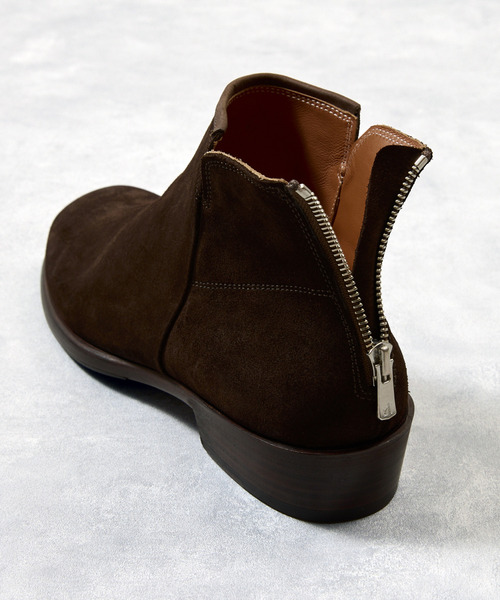 EARLE(アール)の「EARLE アール / Ex.Back zip short boots 別注スエードバックジップブーツ / ER2202-A(ブーツ・メンズ・ダークブラウン・40/41/42/43)」の12枚目の写真