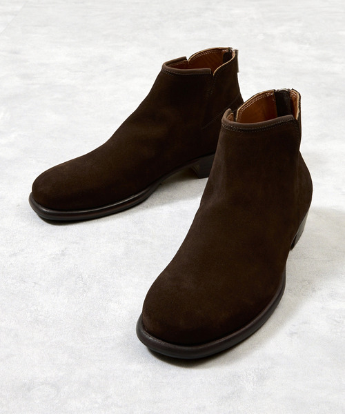 EARLE(アール)の「EARLE アール / Ex.Back zip short boots 別注スエードバックジップブーツ / ER2202-A(ブーツ・メンズ・ダークブラウン・40/41/42/43)」の21枚目の写真