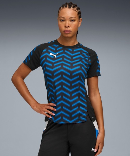 PUMA(プーマ)の「PUMA プーマ ウィメンズ サッカー INDIVIDUALBLAZE 半袖 シャツ(Tシャツ/カットソー・レディース・ブルー系その他/ネイビー・MEDIUM/LARGE/SMALL/X-SMALL)」の1枚目の写真