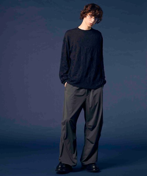 ワイドパンツ【MAISON SPECIAL】 SALE】Front Cut Stitch Wide Pants