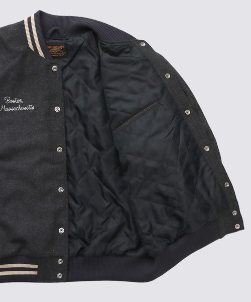 FIDELITY（フィデリティ）の「[FIDELITY X SKOOKUM] WOOL STUDIAM JACKT / ウールスタジャン（スタジャン・メンズ・ブラック/ブラウン/チャコール・MEDIUM/LARGE）」の7枚目の写真