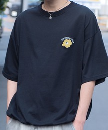 【Starting Over/スターティングオーバー】ONE POINT LOGO EMBROIDERY DRAW CODE T-SHIRT / ワンポイント ロゴ刺繍 ドローコード デザイン クルーネック 半袖 Tシャツ