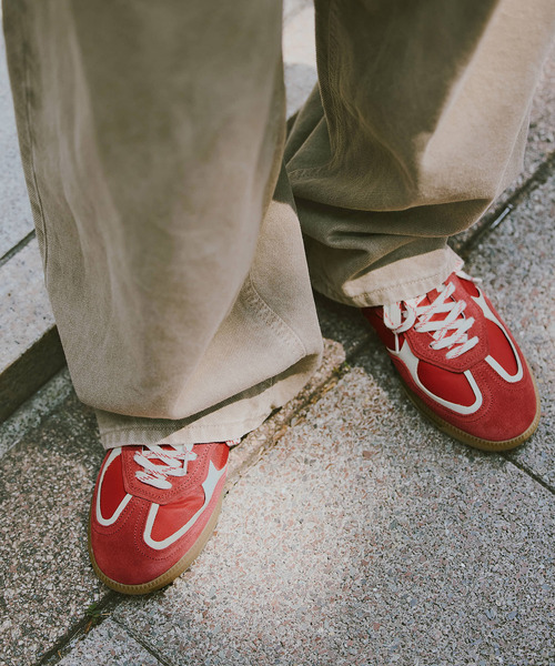 セール】【ALOHAS/アロハス】Tb.490 Rife Sheen Red Leather Sne