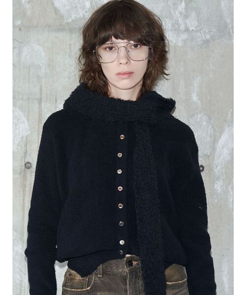VEQUM（VEQUM）の「【VEQUM】MOLE KNIT CARDIGUAN（カーディガン/ボレロ・レディース・グレー/ブラウン/ブラック・FREE）」の5枚目の写真