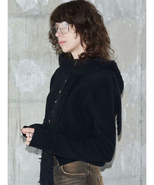 VEQUM（VEQUM）の「【VEQUM】MOLE KNIT CARDIGUAN（カーディガン/ボレロ・レディース・グレー/ブラウン/ブラック・FREE）」の7枚目の写真