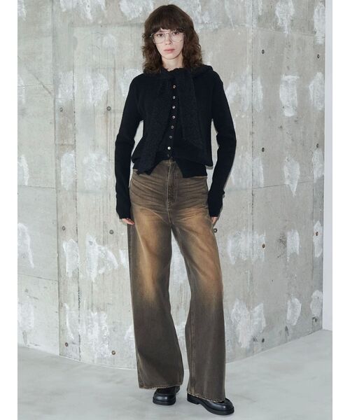 VEQUM（VEQUM）の「【VEQUM】MOLE KNIT CARDIGUAN（カーディガン/ボレロ・レディース・グレー/ブラウン/ブラック・FREE）」の8枚目の写真