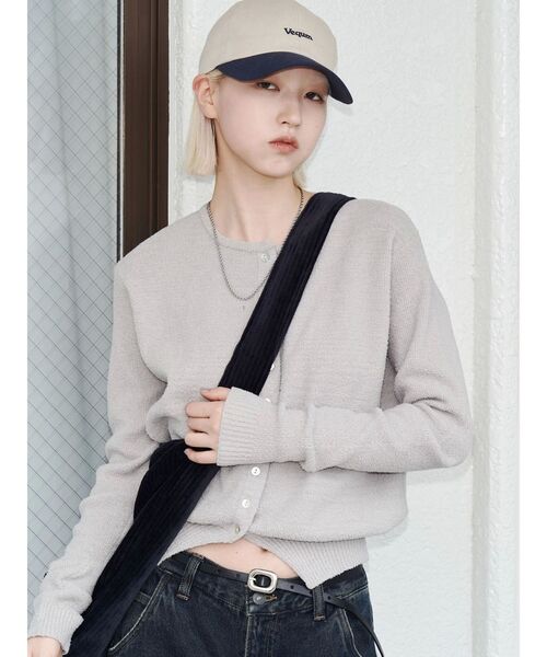 VEQUM（VEQUM）の「【VEQUM】MOLE KNIT CARDIGUAN（カーディガン/ボレロ・レディース・グレー/ブラウン/ブラック・FREE）」の19枚目の写真