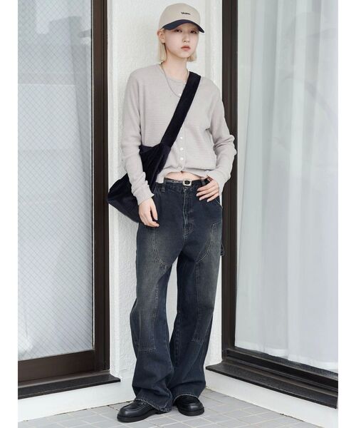 VEQUM（VEQUM）の「【VEQUM】MOLE KNIT CARDIGUAN（カーディガン/ボレロ・レディース・グレー/ブラウン/ブラック・FREE）」の22枚目の写真