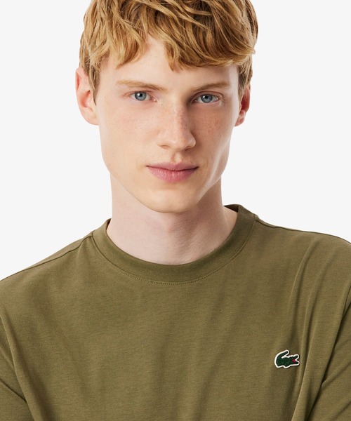 LACOSTE（ラコステ）の「フェイドエフェクトワニロゴバックプリントウルトラドライTシャツ（Tシャツ/カットソー・メンズ・ブラック/オリーブ/ブルー/オフホワイト・4/3/5）」の6枚目の写真