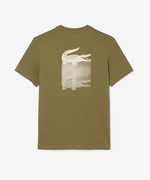LACOSTE（ラコステ）の「フェイドエフェクトワニロゴバックプリントウルトラドライTシャツ（Tシャツ/カットソー・メンズ・ブラック/オリーブ/ブルー/オフホワイト・4/3/5）」の9枚目の写真