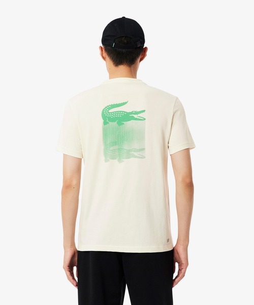 LACOSTE（ラコステ）の「フェイドエフェクトワニロゴバックプリントウルトラドライTシャツ（Tシャツ/カットソー・メンズ・ブラック/オリーブ/ブルー/オフホワイト・4/3/5）」の15枚目の写真